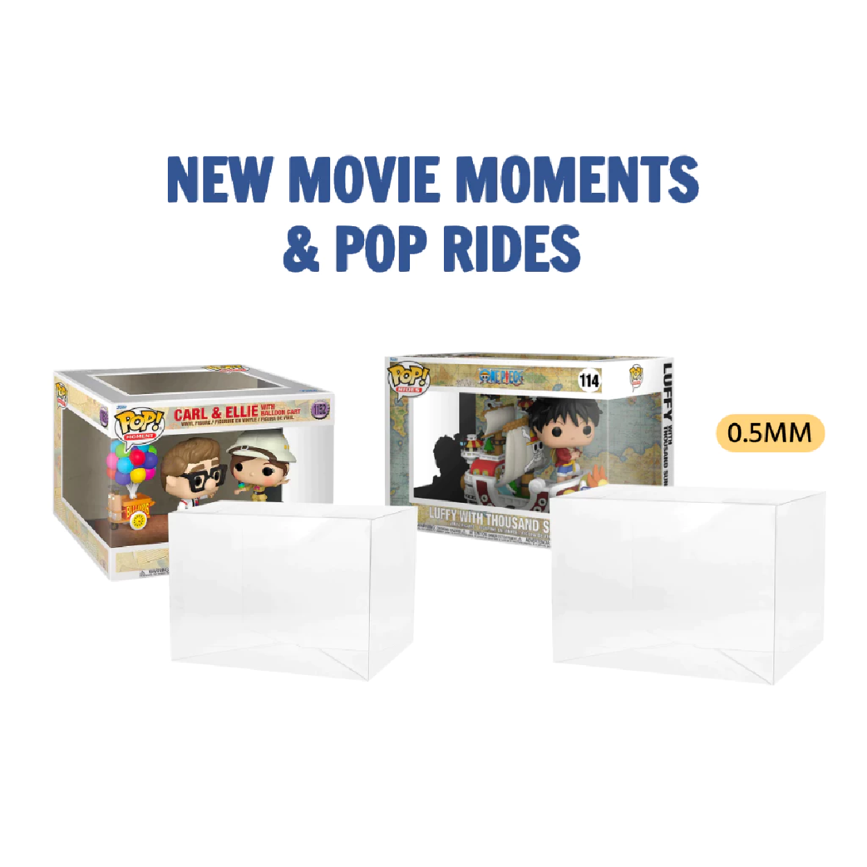 New Movie Moments & New Pop Rides Funko Pop Protector 0.5mm Hard PET Plastic